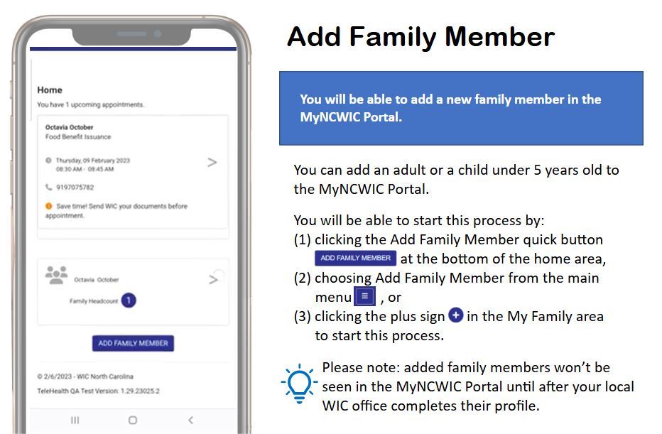 Add family member english